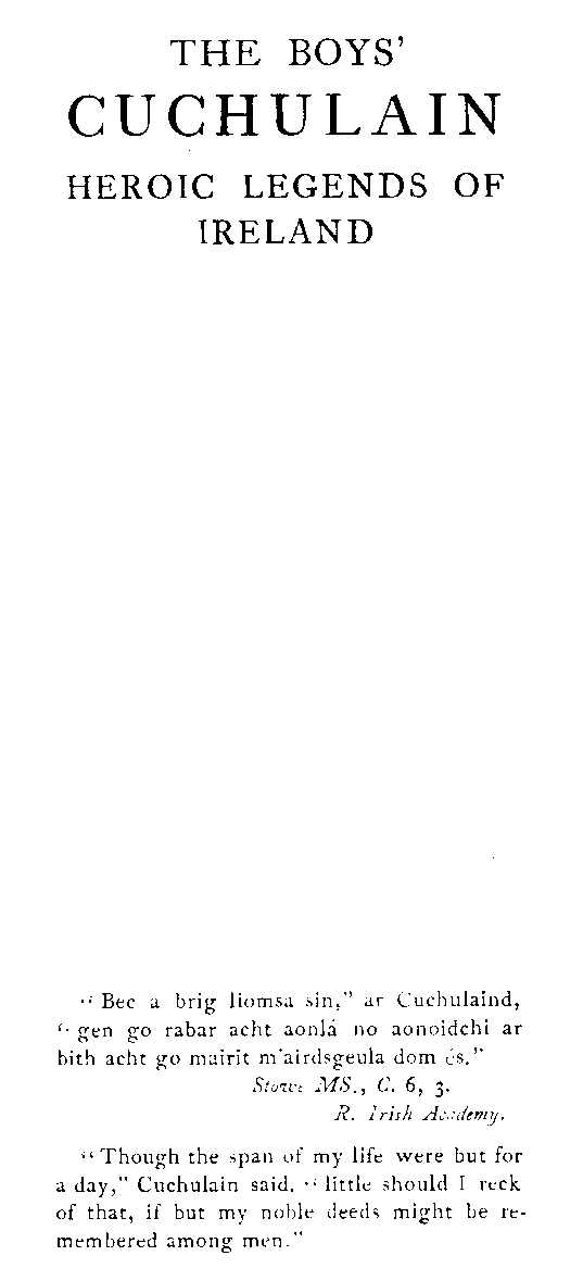 [Title] from The Boys' Cuchulain by Eleanor Hull