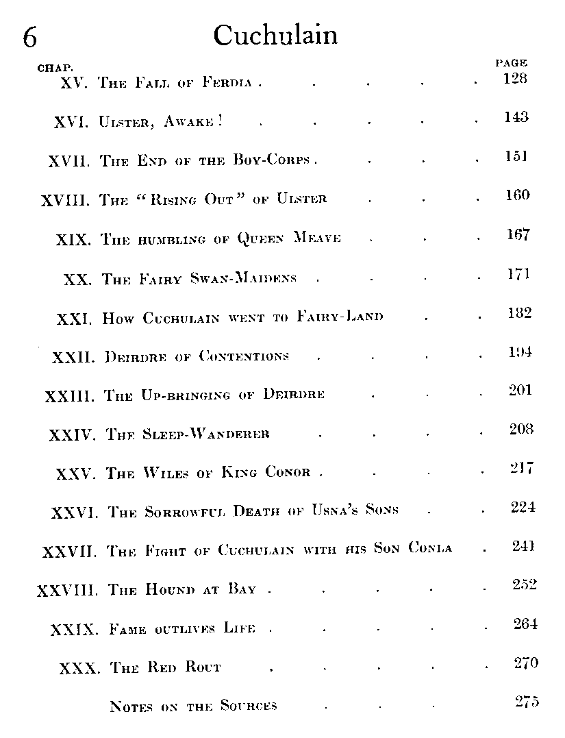 [Contents Page 2 of 2] from The Boys' Cuchulain by Eleanor Hull