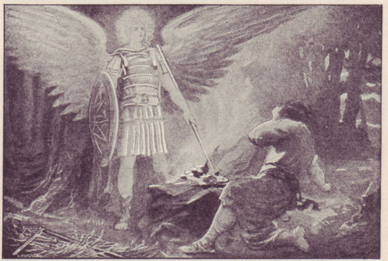 The angel touched Gideon's offering