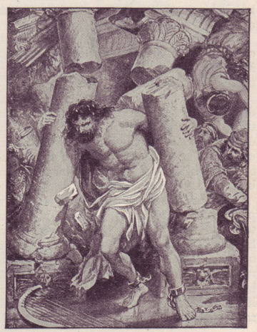 Samson pulling down the temple