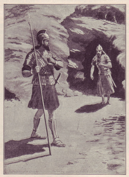 David spares Saul's life