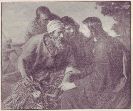 Jesus makes Peter and Andrew his disciples