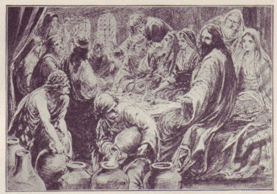 Jesus at the wedding feast