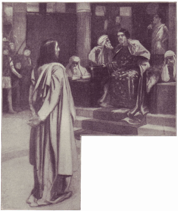 Jesus brought before Pilate
