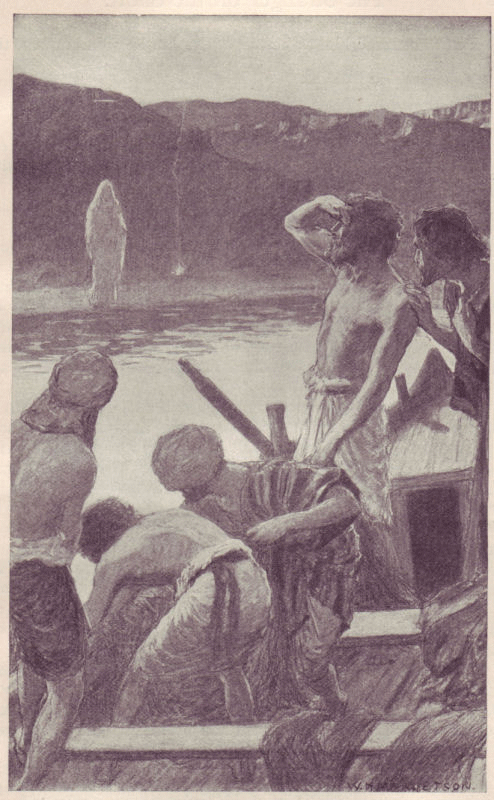 The risen Christ on the shore seen by the disciple