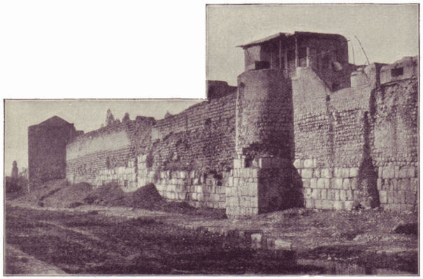 The wall where Saul was let down in a basket, as s