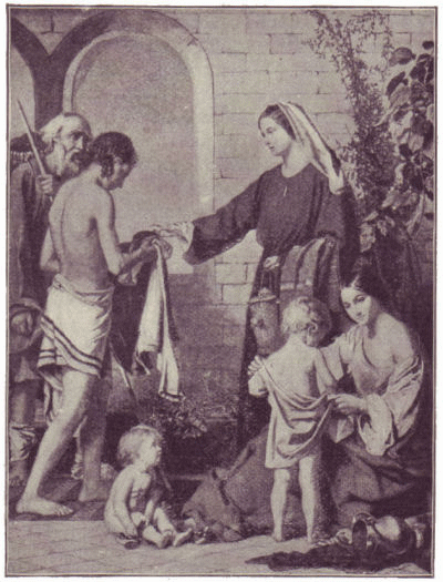 Dorcas helping the poor