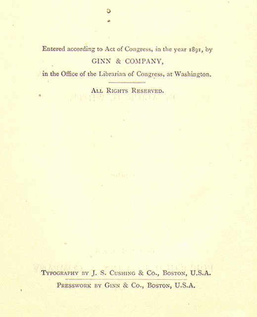 [Copyright Page] from Irving's Alhambra by W. Irving