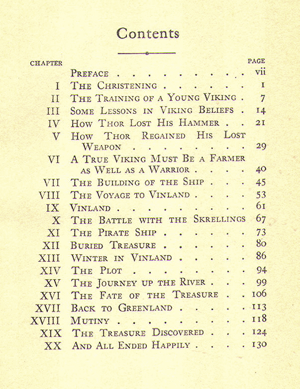 [Contents] from Our Little Viking Cousin by C. H. Johnston