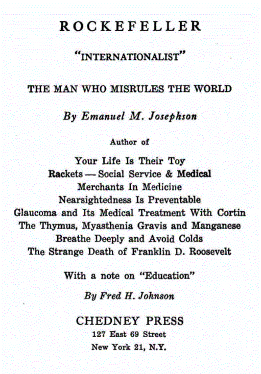 [Book Cover] from The Man Who Misrules the World by Emanuel Josephson