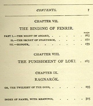 [Contents (continued)] from Heroes of Asgard by A. and E. Keary
