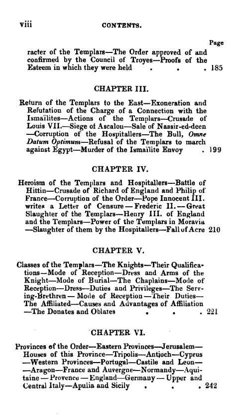 [Contents 4 of 7] from Secret Societies of the Middle Ages by Thomas Keightly