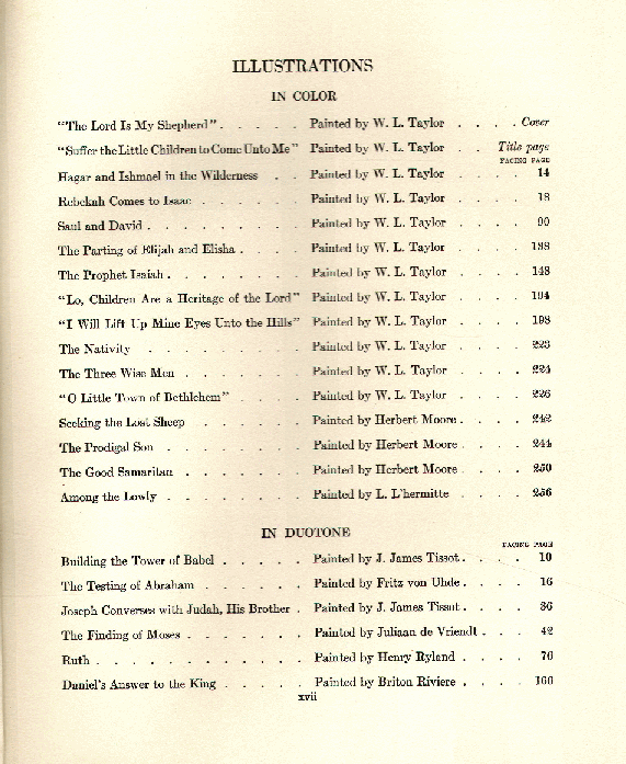 [List of Pictures, 1 of 2] from Children's New Testament by Sherman and Kent