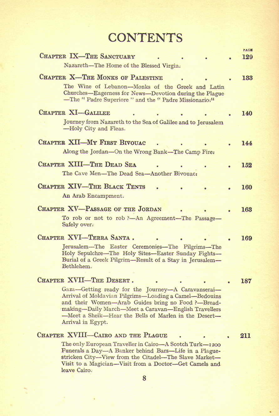 [Contents, Page 2 of 3] from Eothen - Travel in the East by A. W. Kinglake