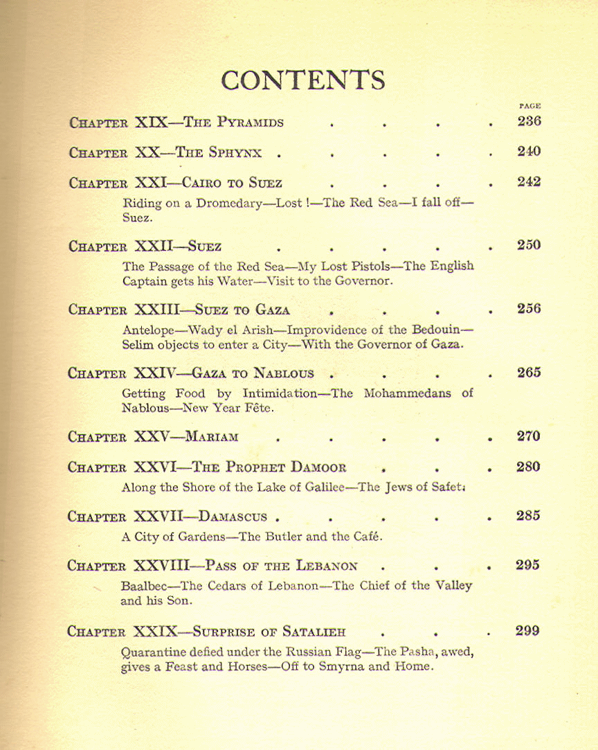 [Contents, Page 3 of 3] from Eothen - Travel in the East by A. W. Kinglake