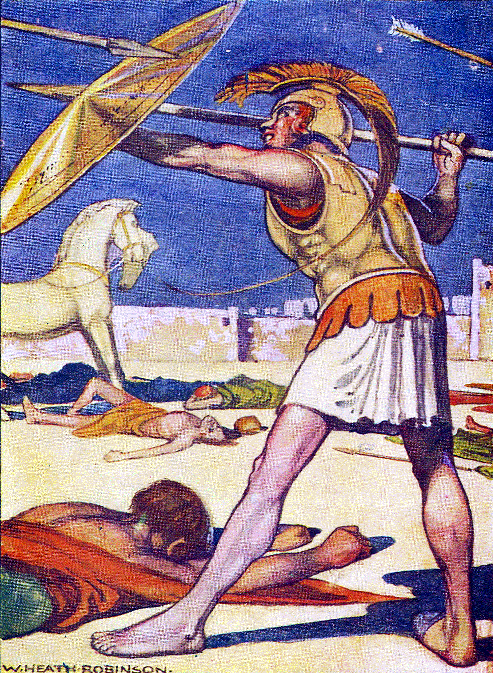 [Illustration] from Stories from the Iliad by Jeanie Lang