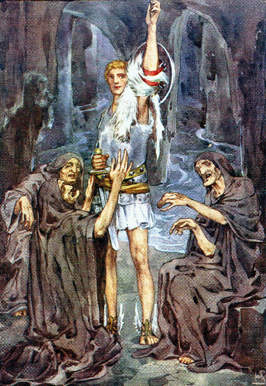 Perseus and the three old women.