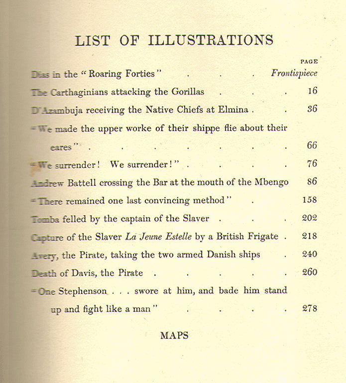 [List of Illustrations] from Land of the Golden Trade by John Lang