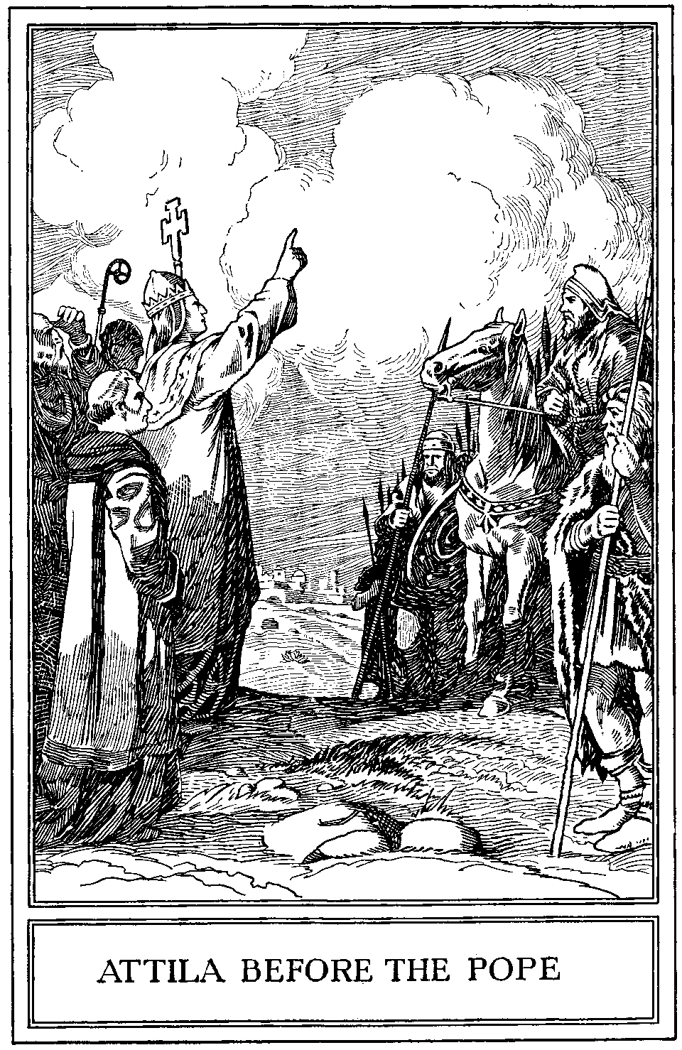 Attila before the Pope Atilla and Pope Leo