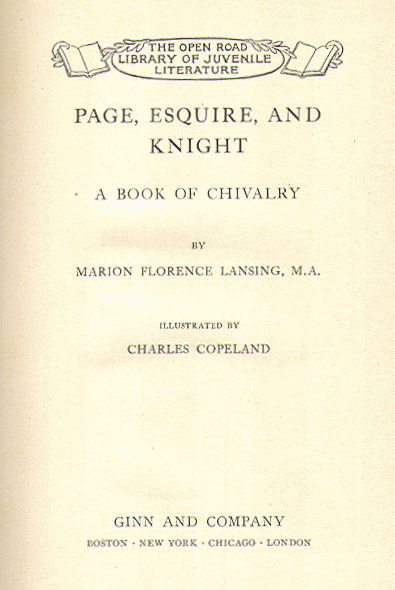 [Title Page] from Page - Esquire - Knight by Marion Lansing