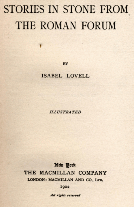[Title Page] from Stories from the Roman Forum by Isabel Lovell