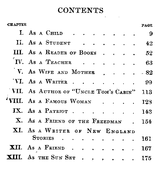 [Contents] from Harriet Beecher Stowe by R. B. MacArthur