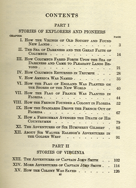 [Contents Page 1 of 5] from This Country of Ours by H. E. Marshall