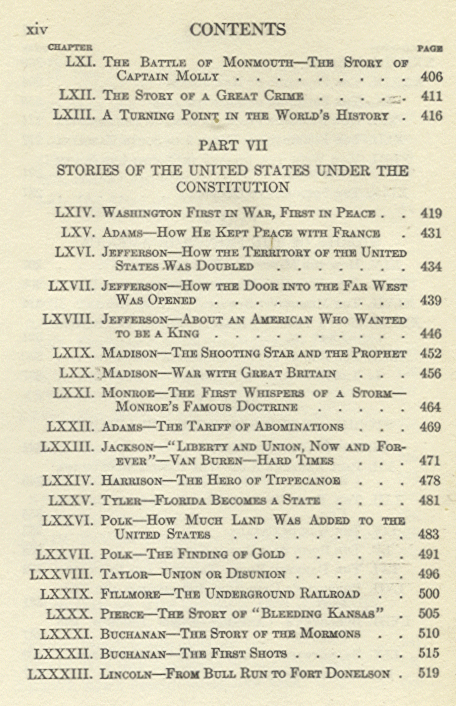 [Contents Page 4 of 5] from This Country of Ours by H. E. Marshall