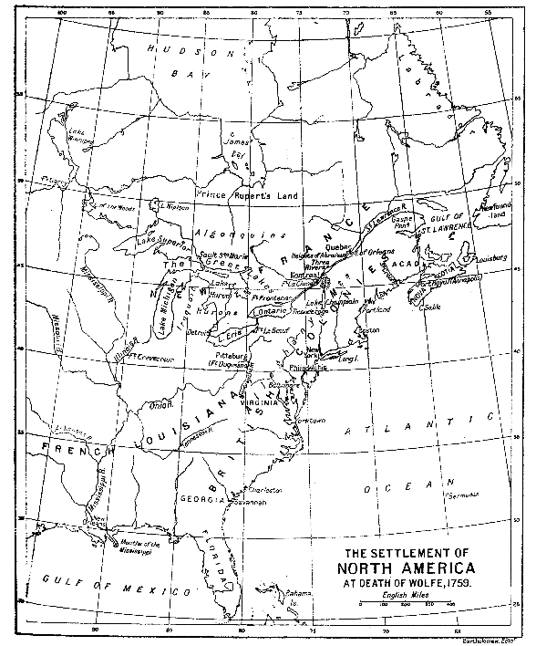 Map of British Territories in the New World Eastern Northen America