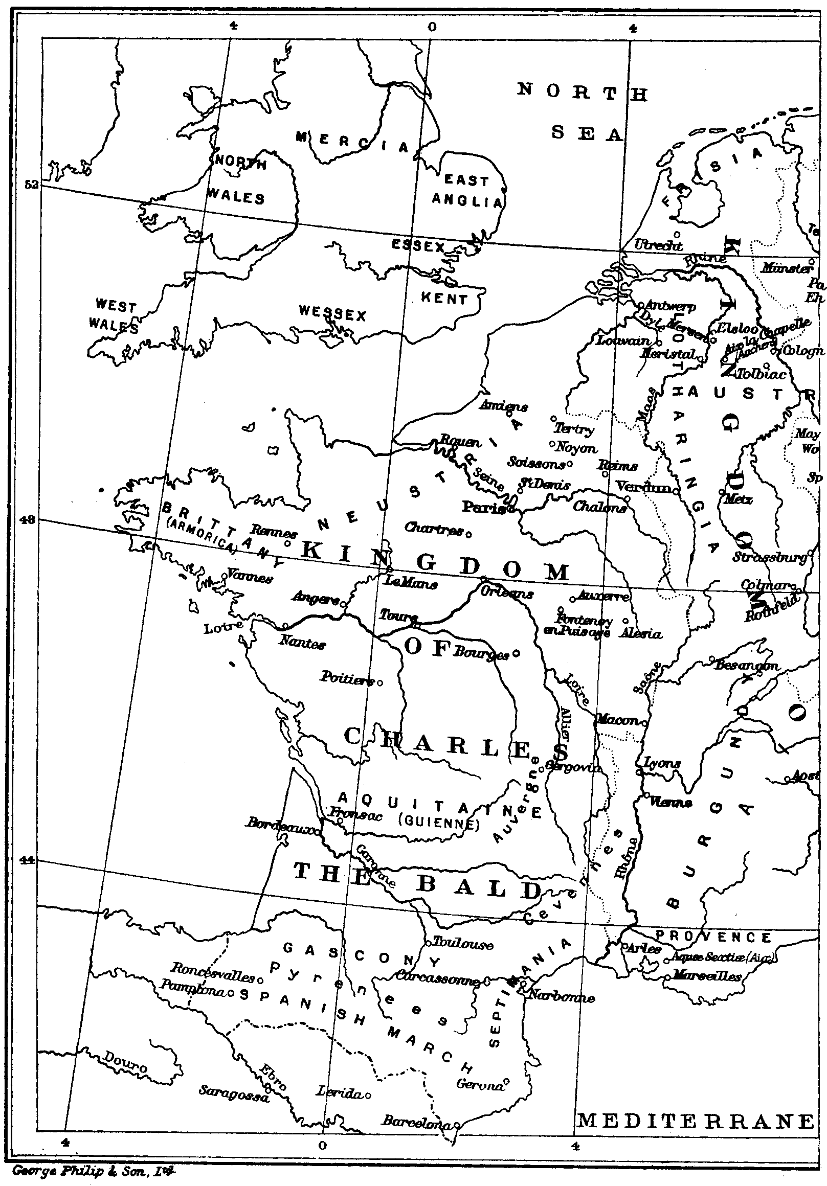 Map of Western Europe West Europe