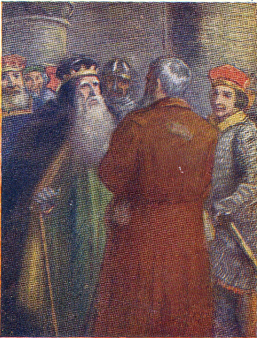 Guy of Warwick and the king.