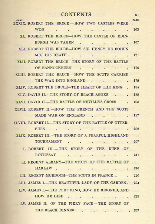 [Contents, Page 3 of 5] from Scotland's Story by H. E. Marshall