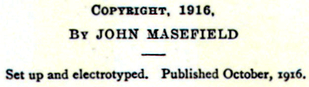 [Copyright Page] from Gallipoli by John Masefield