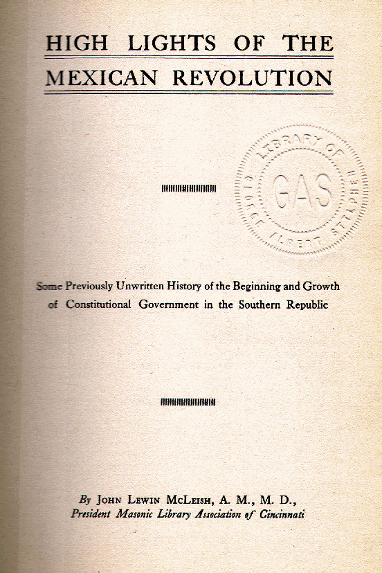 [Title Page] from Highlights: Mexican Revolution by J. L. McLeish