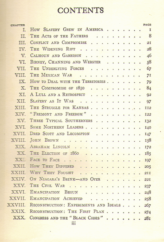 [Contents, Page 1 of 2] from The Negro and the Nation by G. S. Merriam