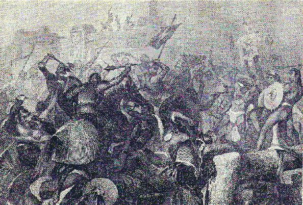 The capture of the City of Mexico by Cortez.