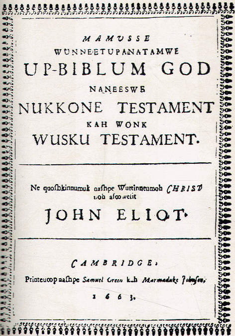 Title-page of Eliot's Algonquin Bible