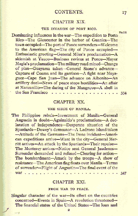 [Contents, Page 9 of 11] from The War with Spain by Charles Morris