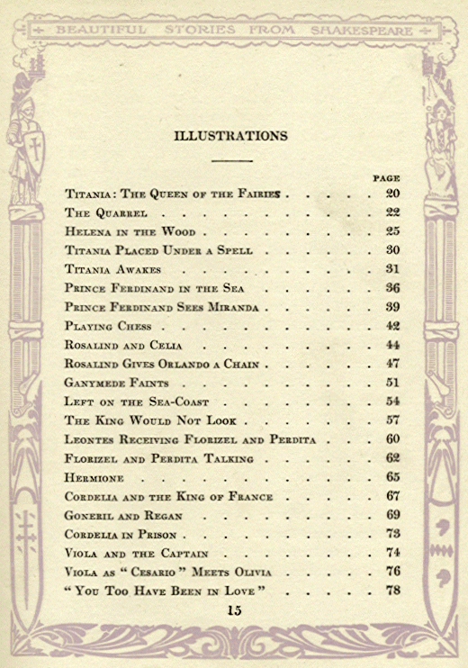 [Illustrations] from Stories from Shakespeare by E. Nesbit