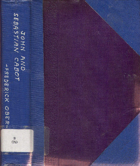 [Book Cover] from John and Sebastion Cabot by Frederick Ober