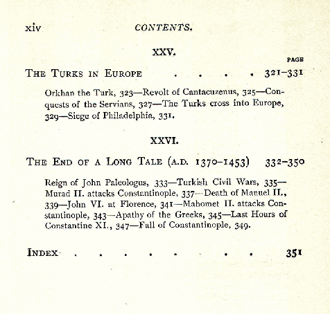 [Contents, Page 1 of 6] from The Byzantine Empire by C. W. C. Oman