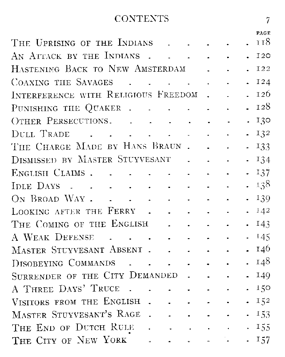 [Contents Page 3 of 5] from Peter of New Amsterdam by James Otis