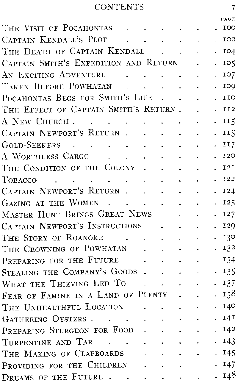 [Table of Contents Page 3 of 4] from Richard of Jamestown by James Otis