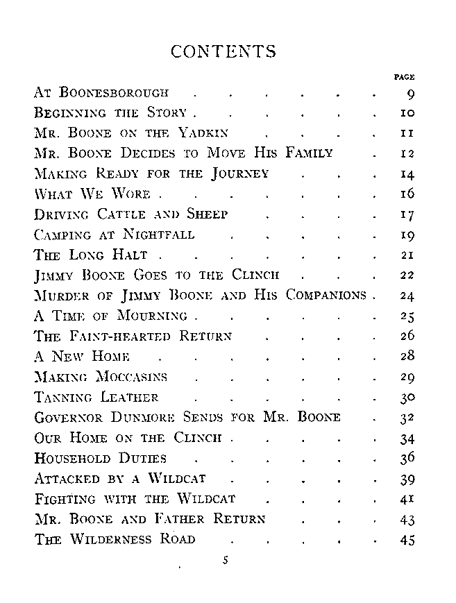 [Contents, Page 1 of 3] from Hannah of Kentucky by James Otis