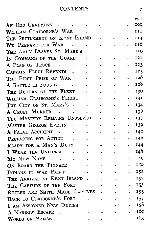 [Contents, Page 3 of 3] from Calvert of Maryland by James Otis