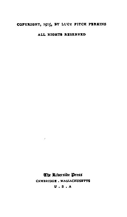 [copyright Page] from Mexican Twins by Lucy F. Perkins