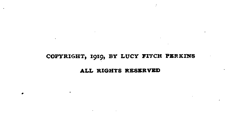 [copyright Page] from Scotch Twins by Lucy F. Perkins