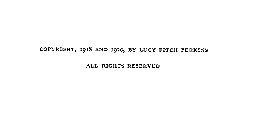 [copyright Page] from Spartan Twins by Lucy F. Perkins