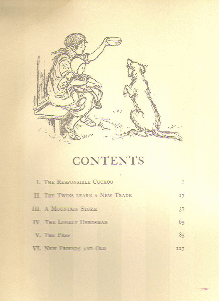 [Contents] from Swiss Twins by Lucy F. Perkins