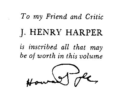 [Dedication] from Men of Iron by Howard Pyle